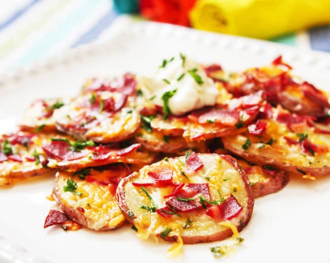 Loaded Baked Potato Rounds Recipe Pip And Ebby