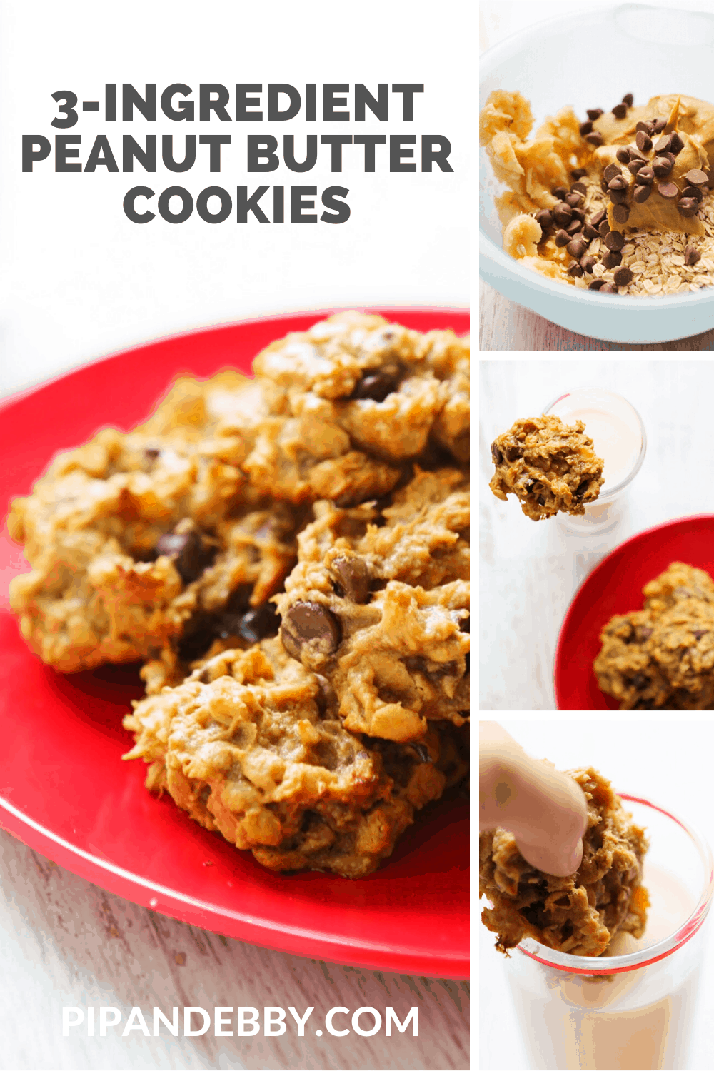 Peanut Butter and Banana Cookies 3 Ingredients! Pip and Ebby