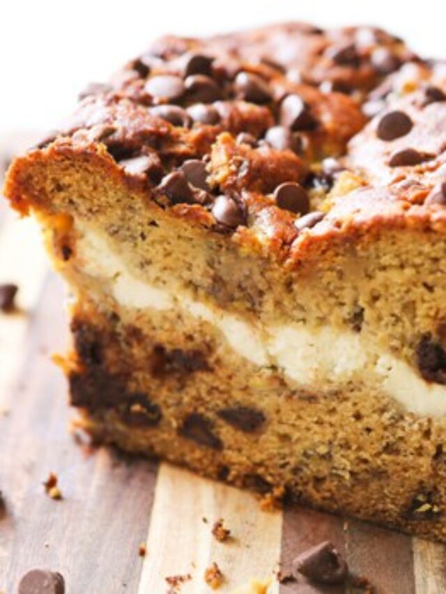 Enjoy the Creamy Twist on Banana Bread with Chocolate Chips