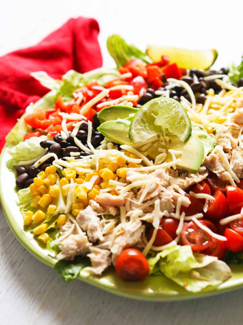 Southwest Chicken Salad Drizzle On Avocado Dressing!- pipandebby.com