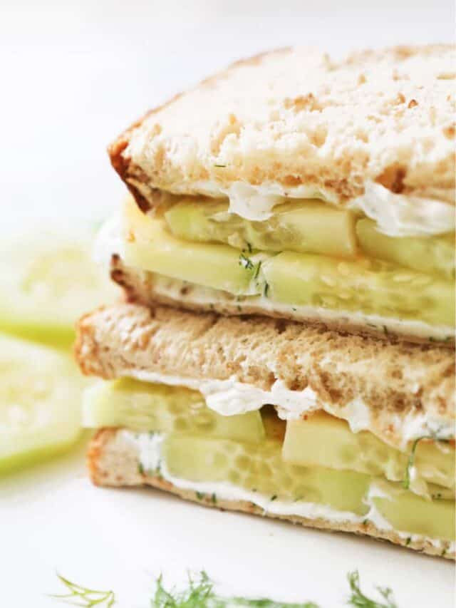 Light and Easy Cream Cheese Cucumber Sandwich Pip and Ebby