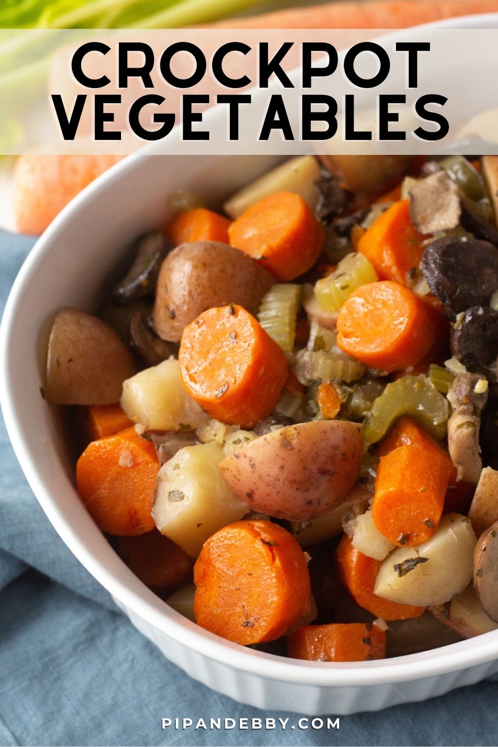 Vegetables in the Crock Pot Easy side dish! Pip and Ebby