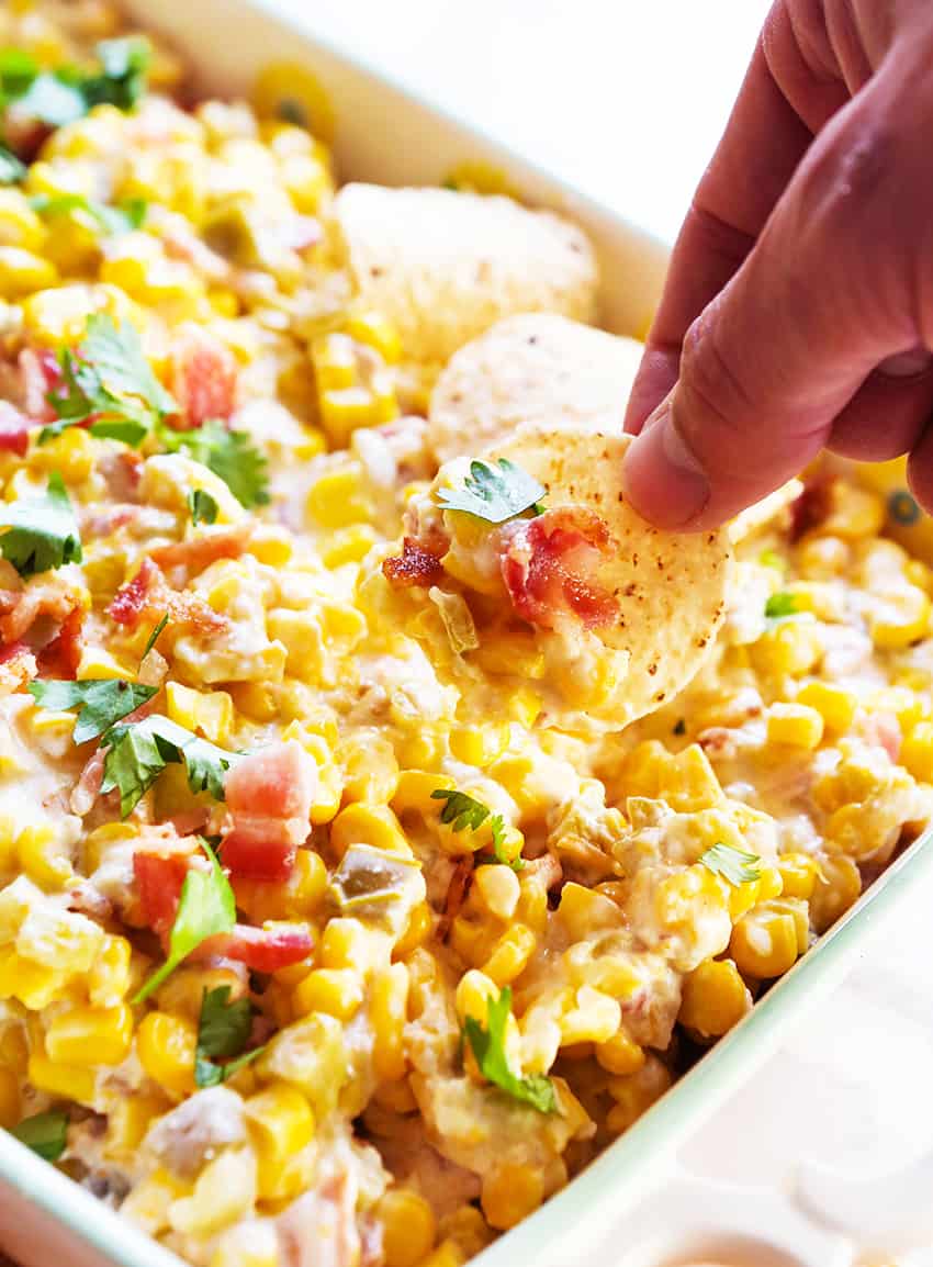 Crock Pot Creamy Corn Dip - As For Me and My Homestead