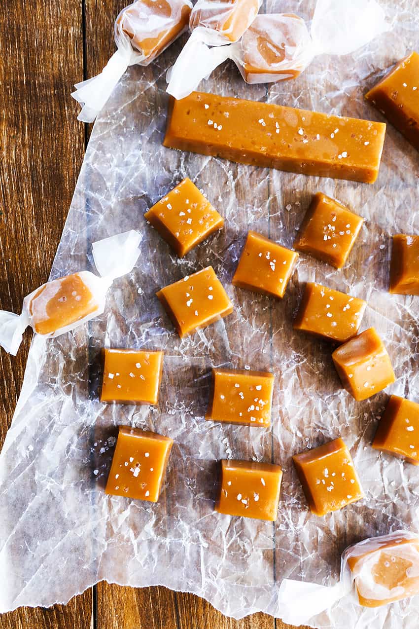 Salted Maple Bourbon Caramels Recipe - Pip and Ebby