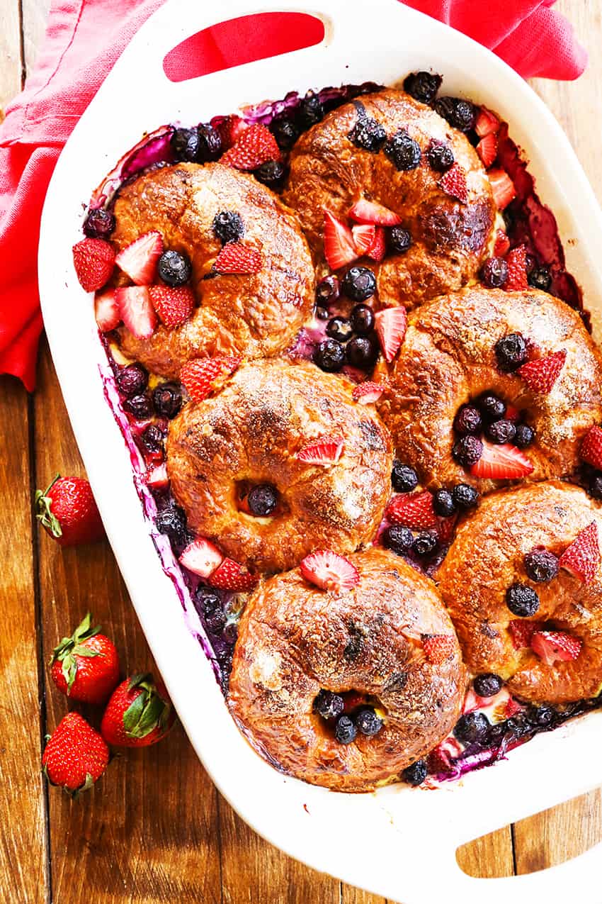 Mixed Berry Croissant Breakfast Bake Recipe - pipandebby.com