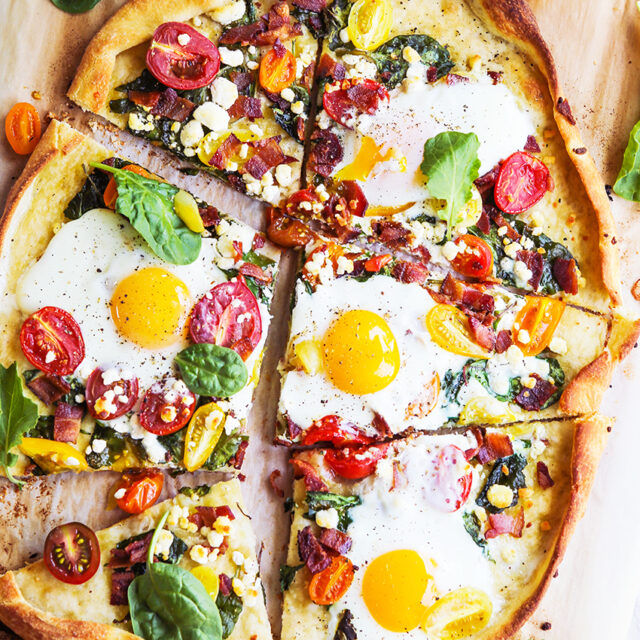 Healthy Breakfast Pizza Recipe - Done in 20! - Pip and Ebby