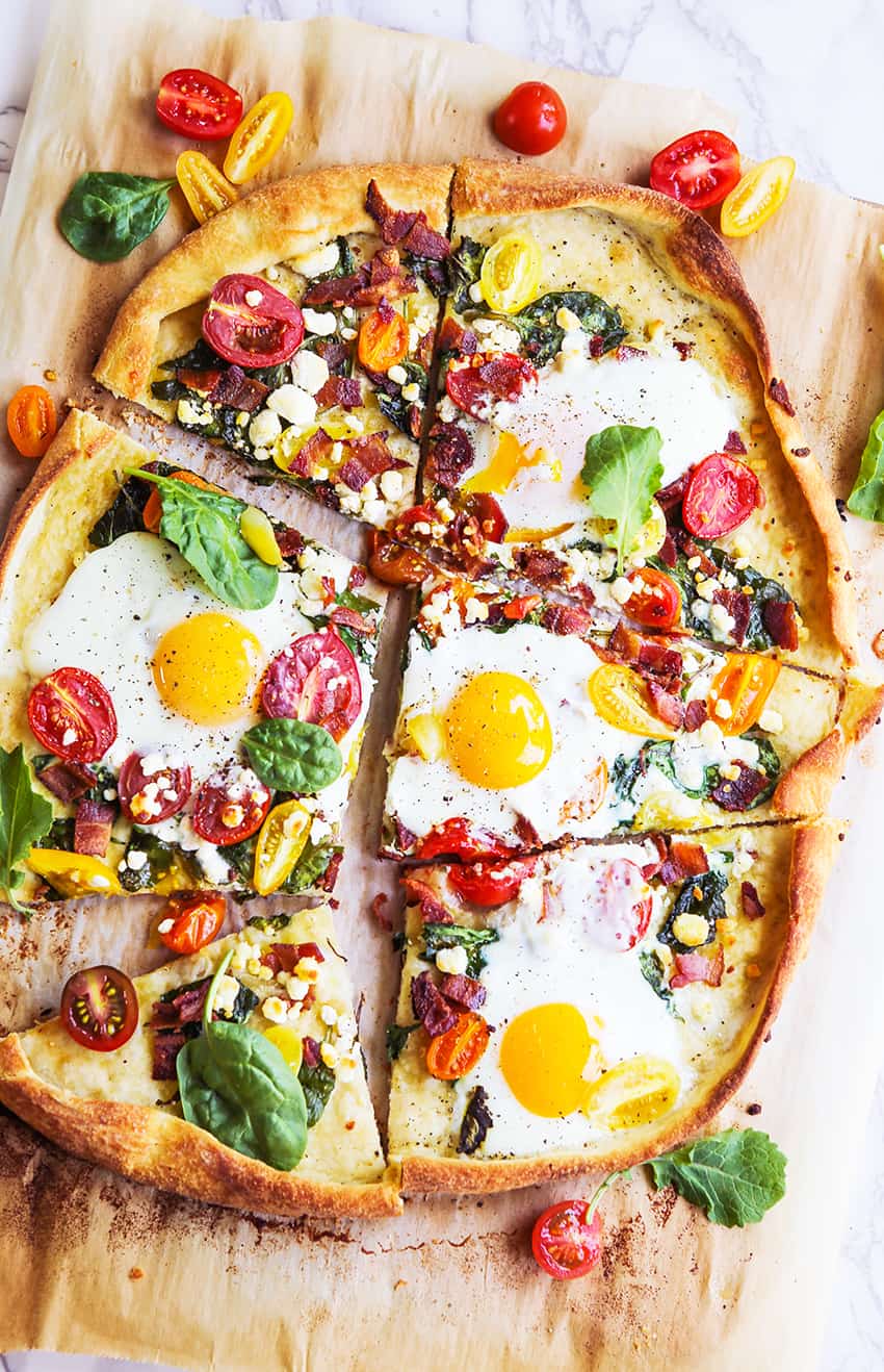 Healthy Breakfast Pizza Recipe - Done in 20! - Pip and Ebby