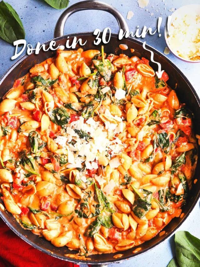 Vegetarian Creamy Tomato Pasta Skillet Recipe