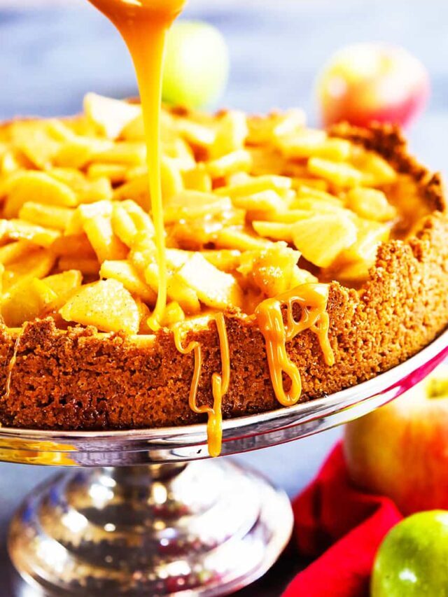 The Best Way To Enjoy Salted Caramel Apples is Cheesecake