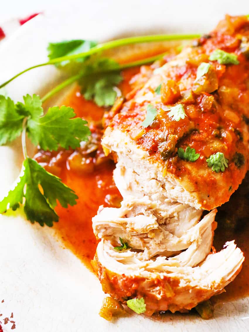 Cilantro Lime Chicken Made In A Slow Cooker Pipandebby Com