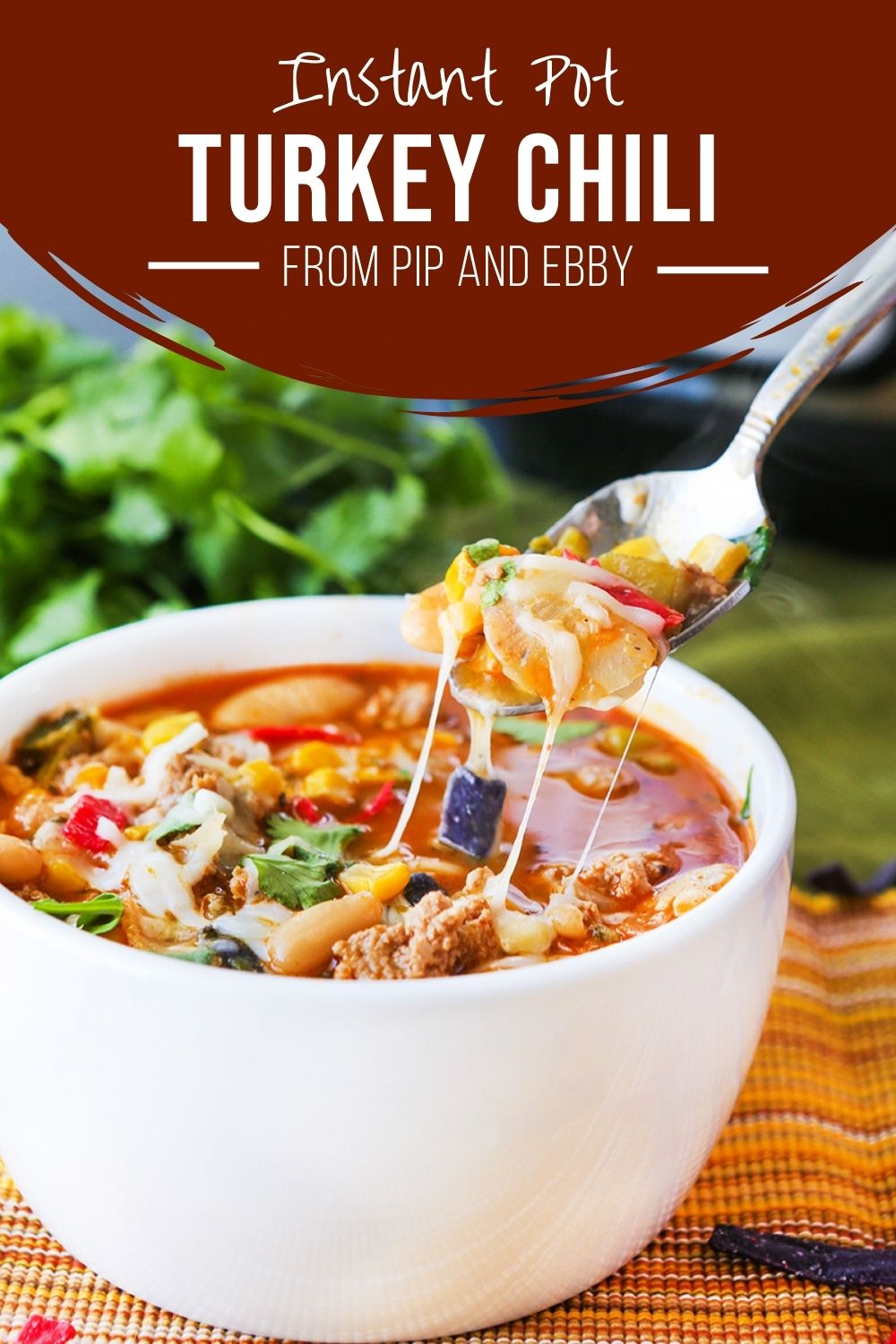 Instant Pot Turkey Chili With Beans - Pip And Ebby