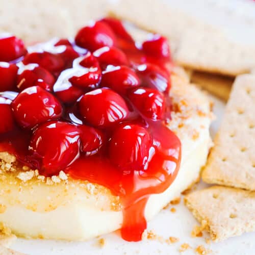 Pan-Fried Brie with Cherries Recipe - Pip and Ebby