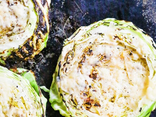 Grilled cabbage steaks on gas grill sale