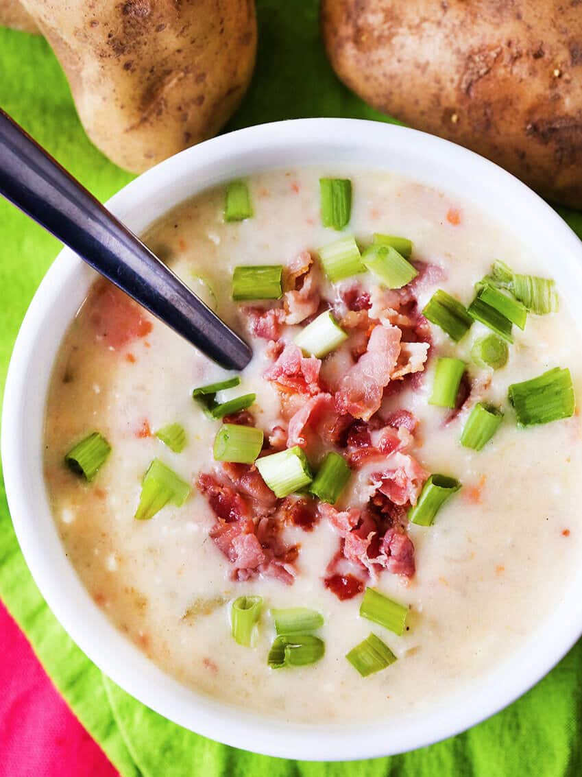 Instant Pot Potato Soup - Creamy And Delish! - Pip And Ebby