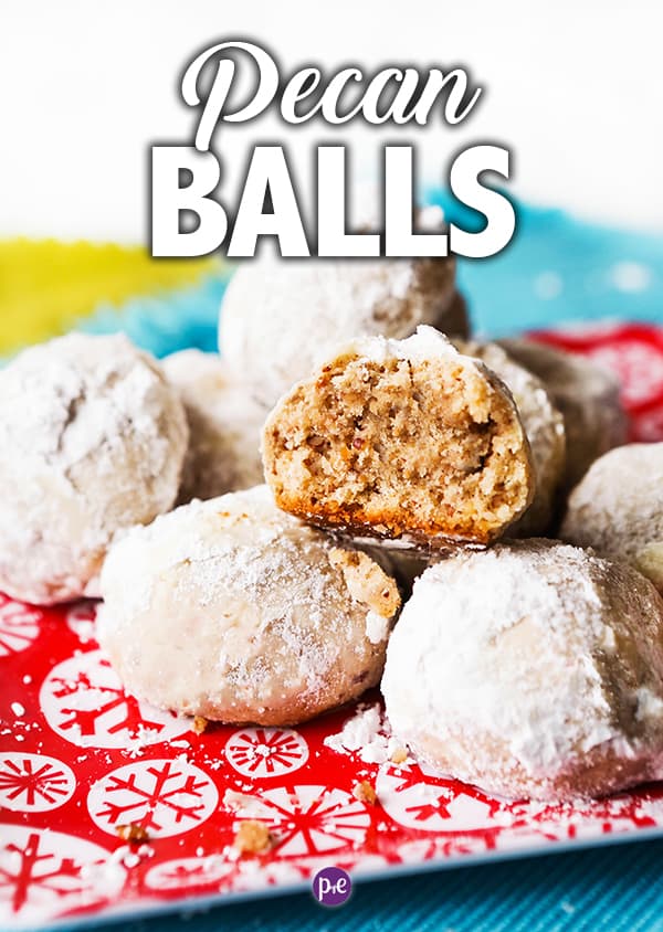 Easy Pecan Balls Cookie Recipe - Pip and Ebby