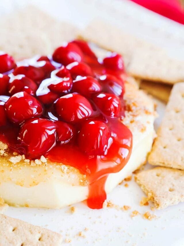 Addicting Subtly Sweet Cherries Over Brie for Dipping