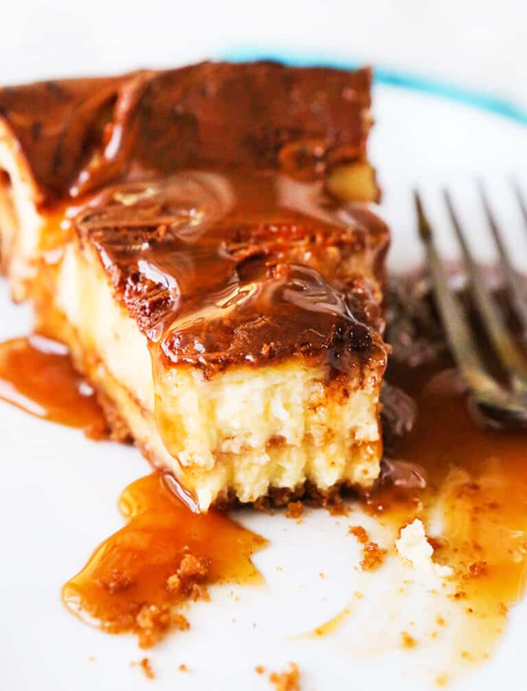Swirled Caramel Fudge Cheesecake Recipe Pip and Ebby