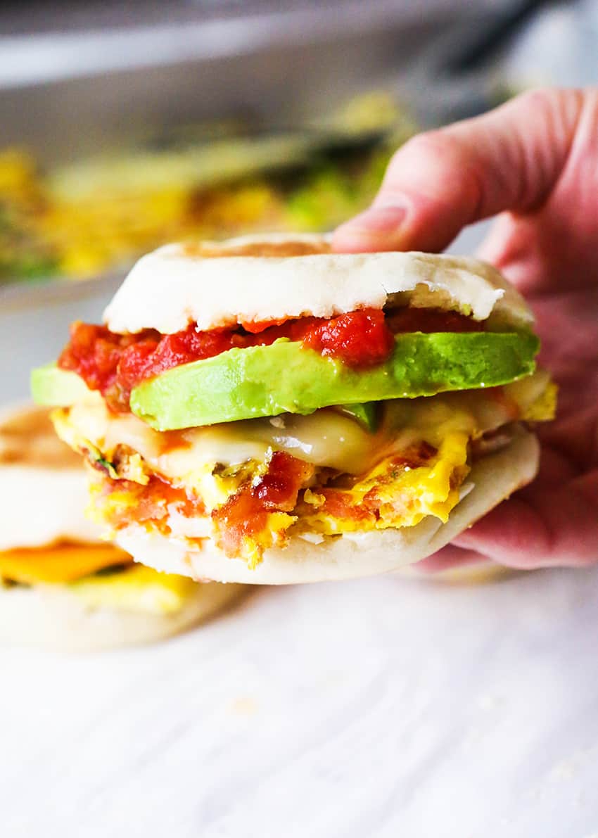 Meal Prep Breakfast Sandwiches Recipe - Pip and Ebby