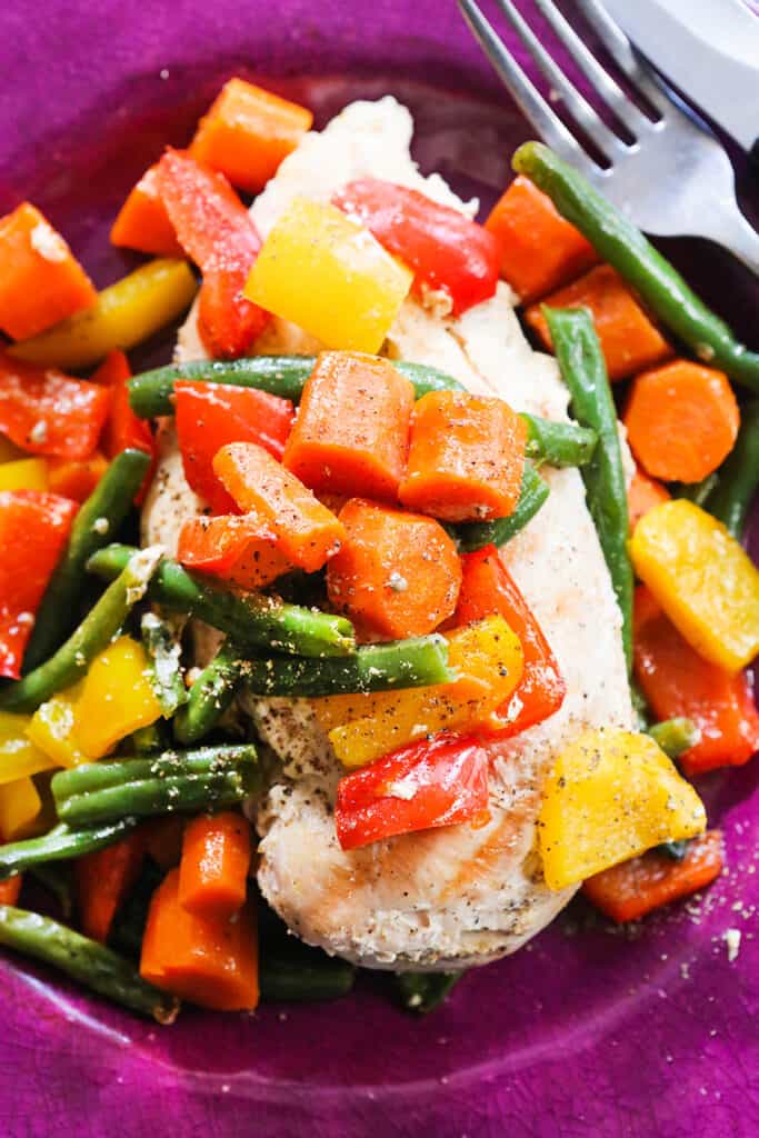 Grilled Chicken and Veggies in Foil - Pip and Ebby