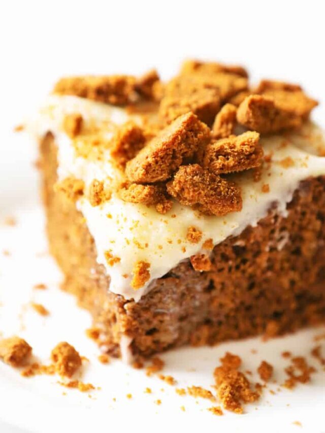 Gingerbread Poke Cake with Cream Cheese Frosting