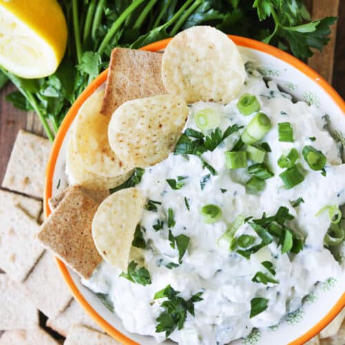 Feta Cheese Dip - BEST easy party food! - Pip and Ebby