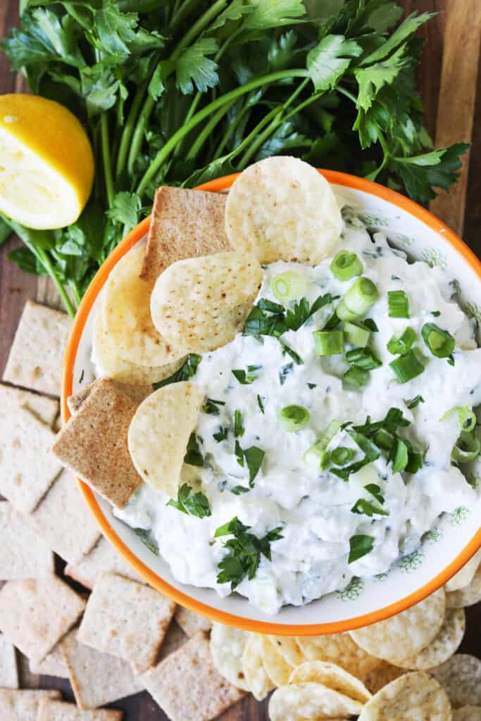 Feta Cheese Dip - BEST easy party food! - Pip and Ebby