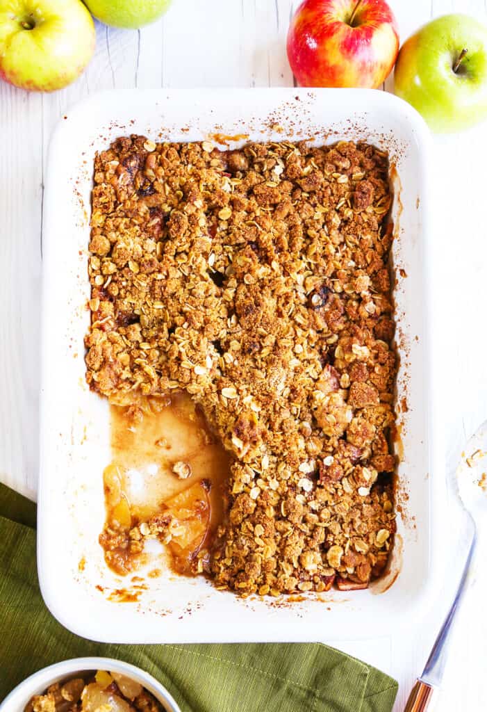 Apple Crisp Recipe With Oatmeal - Delish & Classic - Pip and Ebby