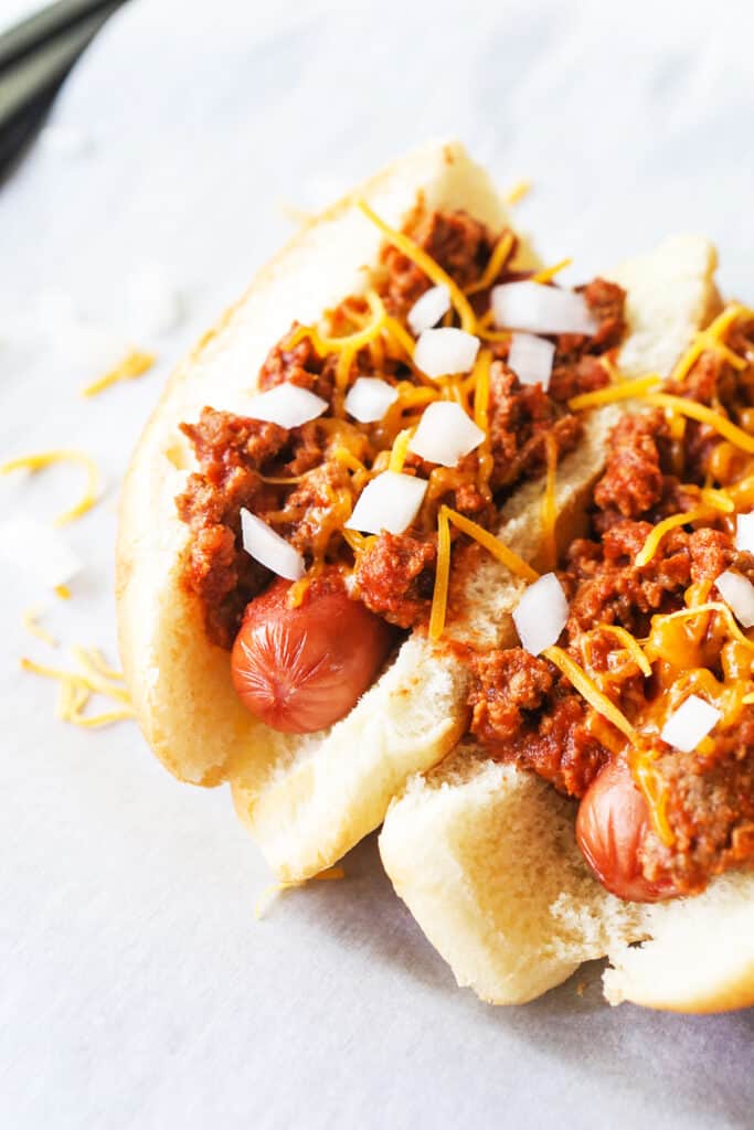 How To Make Hot Dog Chili Sauce - Pip and Ebby