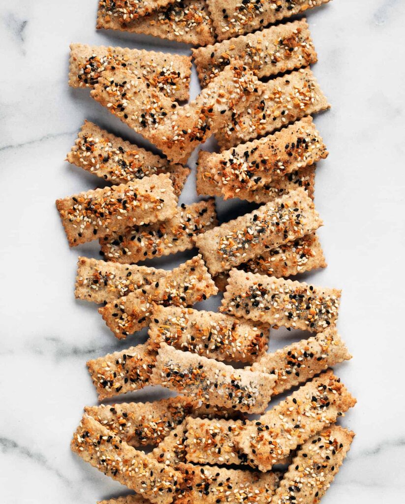 Everything bagel seasoning crackers. 