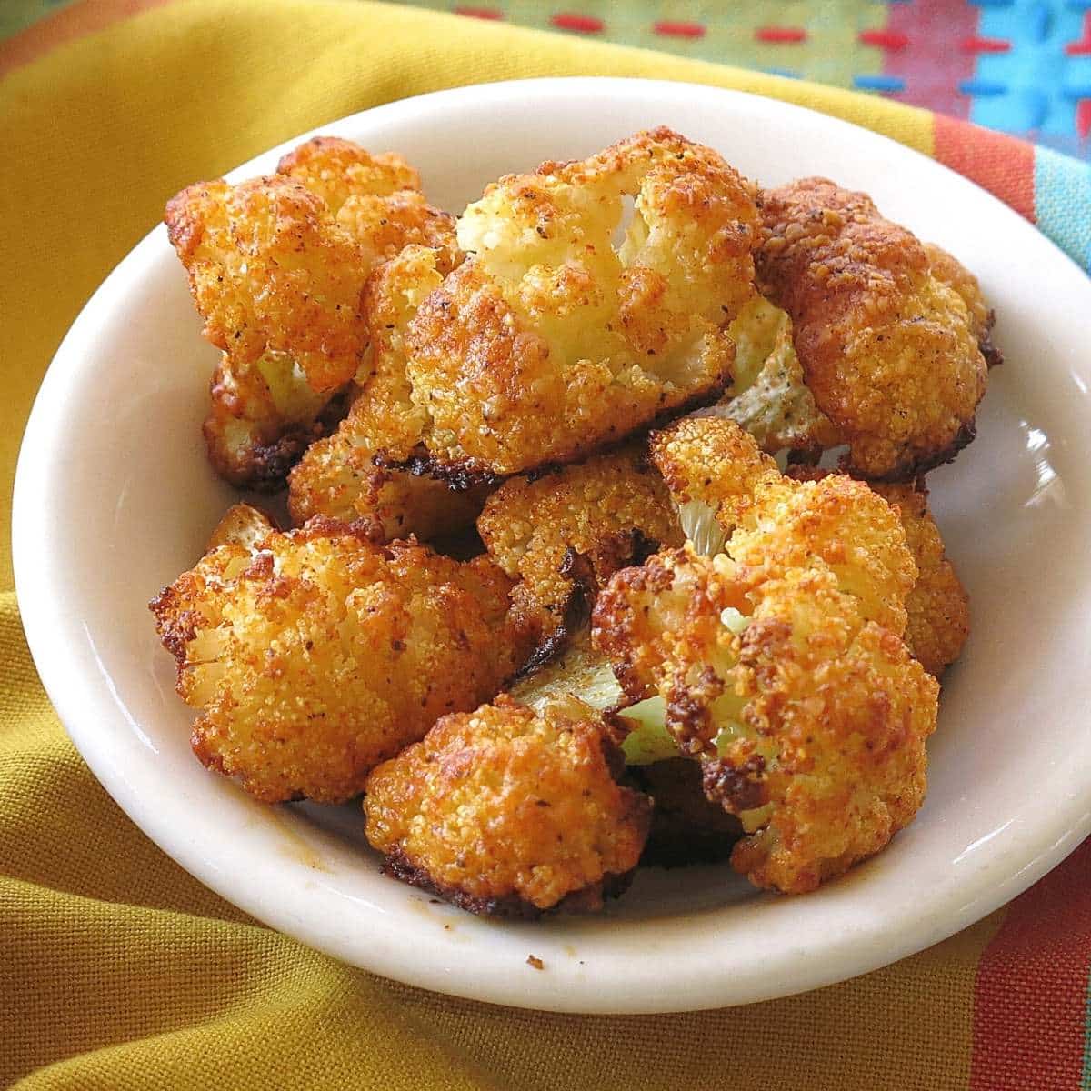 Parmesan cauliflower bites. 