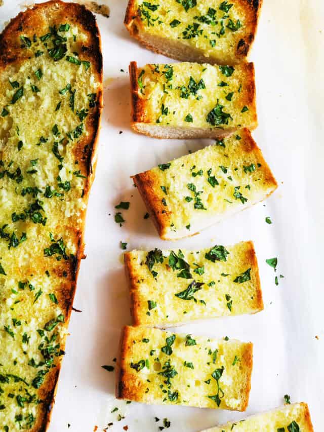 How To Make Homemade Garlic Bread - Pip and Ebby